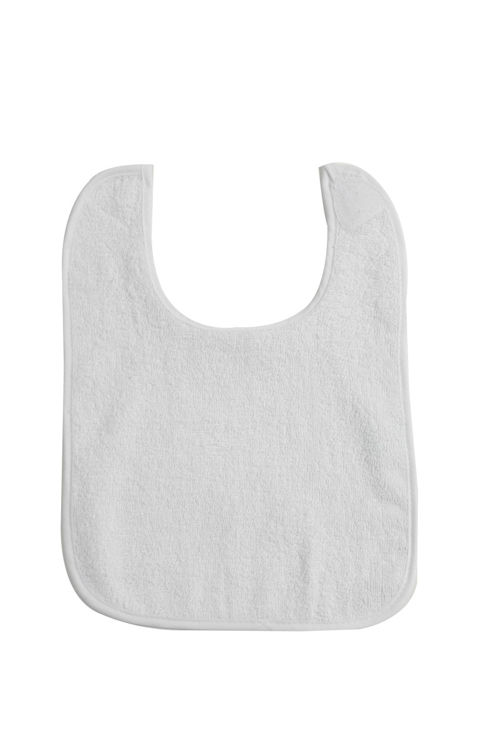 Picture of 9190039 PLAIN WHITE BIB WITH VELCRO AT THE COLLAR